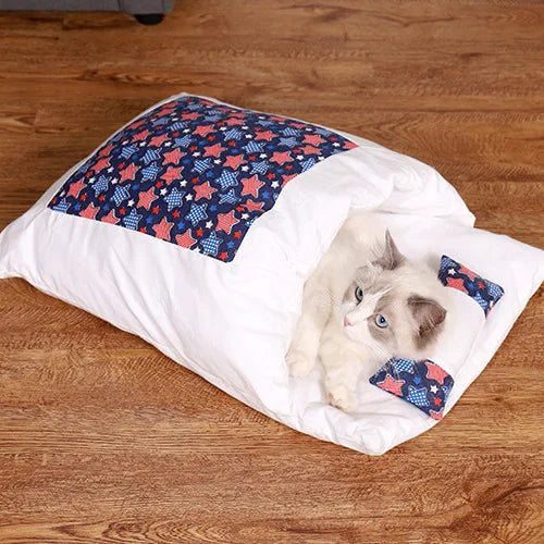 Cozy Comforter Cat Bed