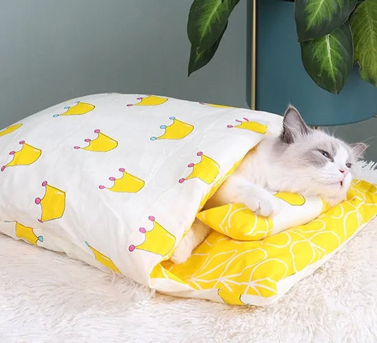 Cozy Comforter Cat Bed