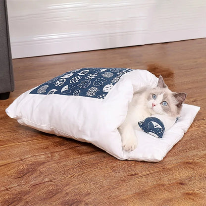 Cozy Comforter Cat Bed